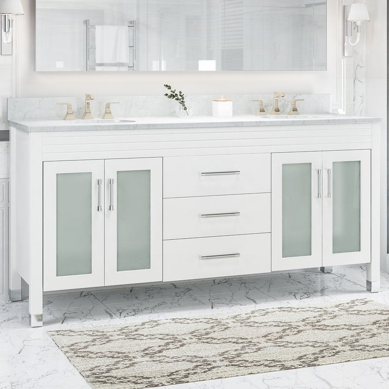 Highland Dunes Lourdes 73" Double Bathroom Vanity Set & Reviews Wayfair